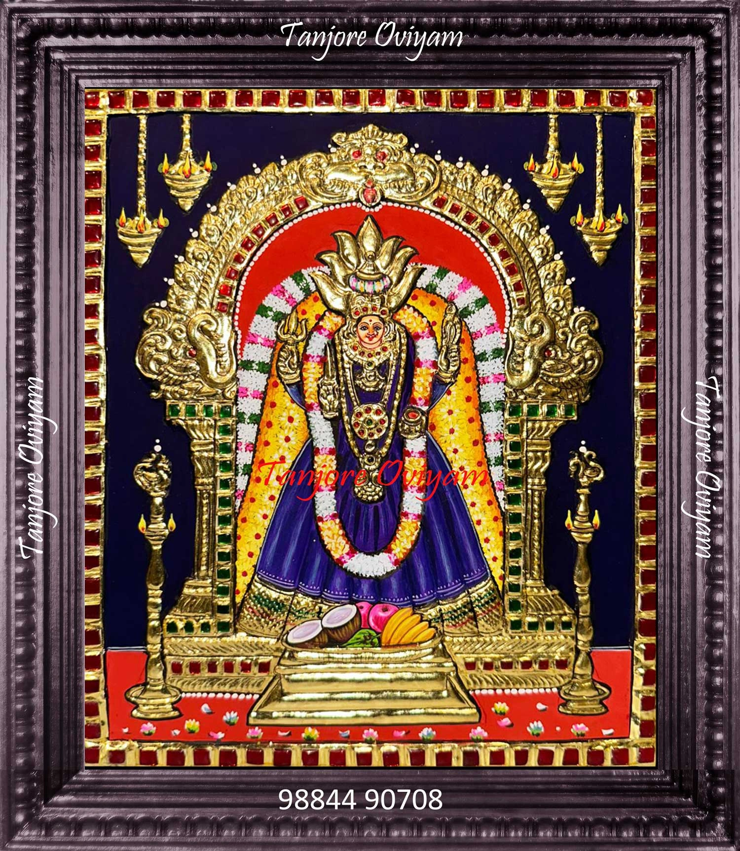 Authentic Mariamman Tanjore Painting 